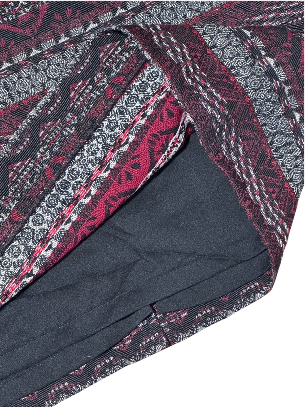 J JILL Tapestry Jacquard Pencil Skirt MP Black/Burgundy $79 Retail NWOT - Picture 7 of 13